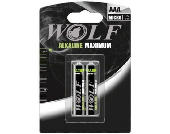 تصویر از باطری نیم قلم آلکالاین دوعددی WOLF